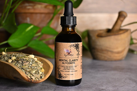 Mental Clarity Glycerite, Close Up