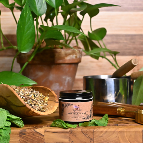 Pain Relief Salve, Front Jar